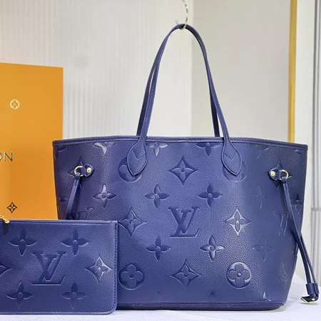 [NEVERFULL ミディアム ハンドバッグ] m45684 m45686 m40995 (シルク スクリーン) トート mm ハンドバッグは、ピンクの背景にクリーム色のモノクロ ストライプと LV が施されたエンボス加工されたモンターノ レザーで作られています。端を絞ることができる多機能のゆるいバッグ サイズ: 31 × 28 × 14 cm