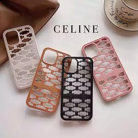 トレンドブランド セリーヌ iPhone 16 ケース 新作 メッシュデザイン 高級感 シリコン 防摔 クリア スタイリッシュ