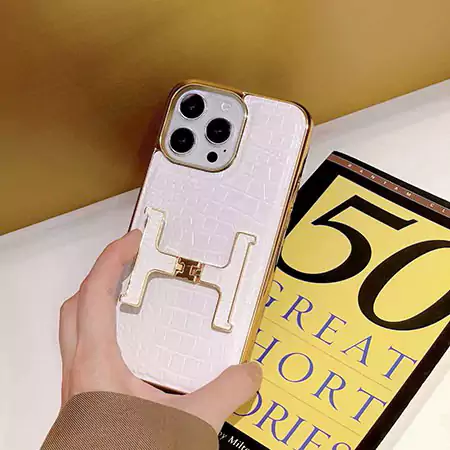 Hermes クロコ柄 iphone16スマホケース エルメス ブラケット付き iphone16proケース hermesコピー 高級感SC23050333