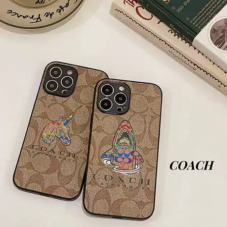 アニメ コーチ iphone16ケース レザー iphone16pro Coach ケース 薄型 Coach スマホケースブランドロゴSC23021516