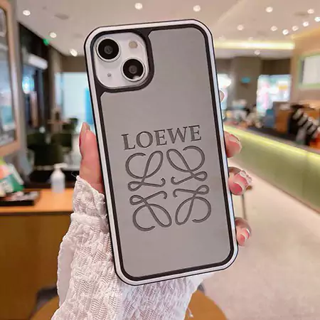 ロエベ 革 iphone16ケース 薄型 型押し ブランドロゴ ロエベ Loewe  スマホケース ブランドSC23111523