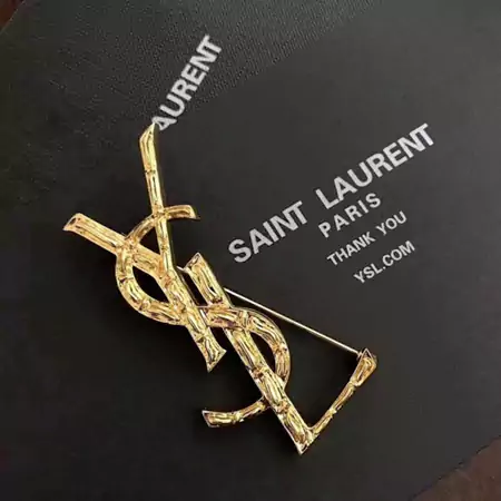 YSL ブローチ ゴールド