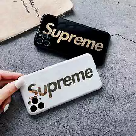 シュプリーム iPhone11pro スマホケース ハイブランド シンプル supreme パロディ iphone ケース ホワイト ブラック