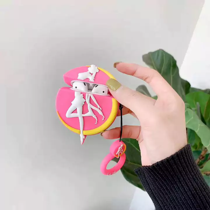 イヤホンケース 丸い ストラップ付き