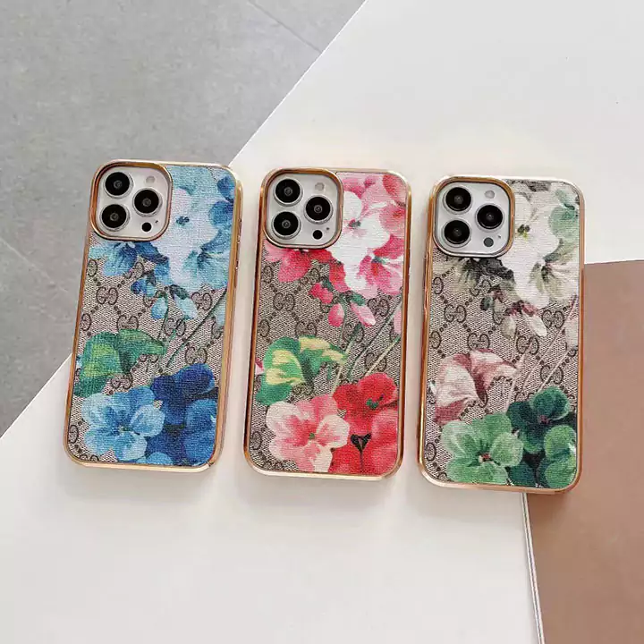 欧米風のトレンドブランド、ハイエンドラグジュアリーのグッチiPhone 16 Pro Maxケース。Apple 15 Plusに対応、ブルーフラワーのレザー保護ケース、14 Proのハードケース、12の女性用モデル、11P/XS用です