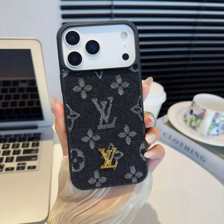  iPhone16Pro/15 レザー風 デニムカバー